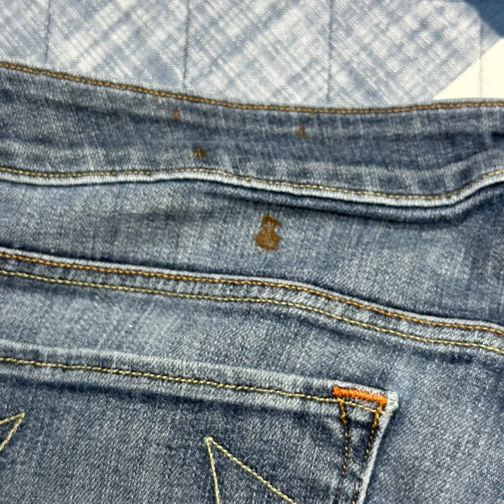 True Religion Brand Jeans Mens 32 Straight Leg Blue Denim Made in USA Low Rise